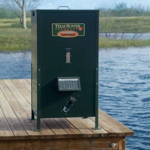 Texas Hunter 250 lb Lake & Pond Fish Feeder with Straight Legs