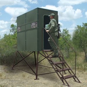 Texas Hunter Products Xtreme 4’ Tower 4' x 8' Double Deer Blind