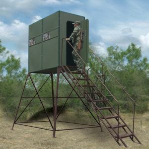Texas Hunter Products Xtreme 8’ Tower Blind 4' x 8' Double Deer Stand