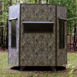 Texas Hunter Products 5' x 7' Wrangler Hide-A-Way Camo Hunting Blind with Combination Rifle & Bow Windows and 7" Ground Legs.