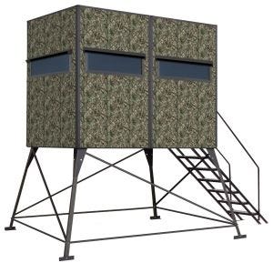 4' x 8' Wrangler Camo Hunting Blind with 4 Foot Tower and Stairs
