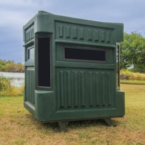 Texas Hunter Products 5' x 6' Rugged Xtreme Green Hunting Blind with Rifle Windows and 7" Ground Legs