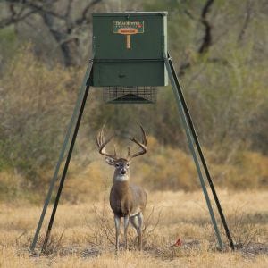 Texas Hunter 650 lb. Wildlife Trophy Feeder with 8-foot Extension Legs